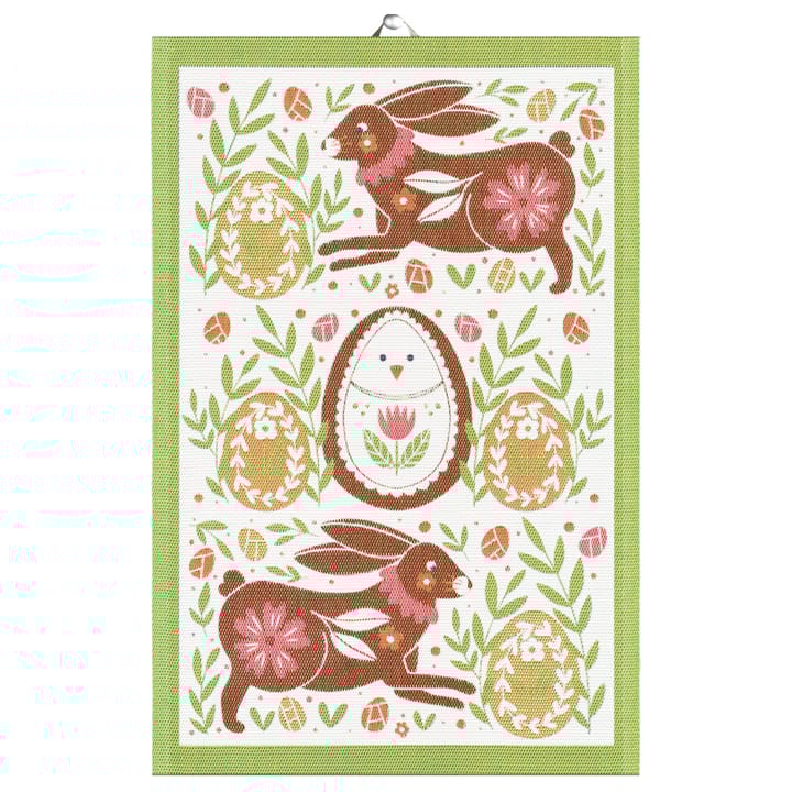 Two hares kitchen towel 40x60 cm - multi - Ekelund Linneväveri