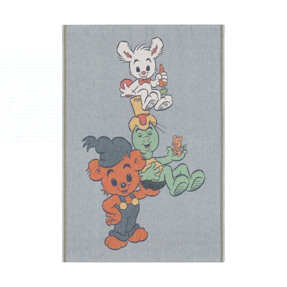 Ekelund Linneväveri Vänner baby blanket 72x105 cm Blue