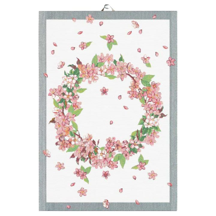 Vårkrans kitchen towel 35x50 cm - Pink - Ekelund Linneväveri