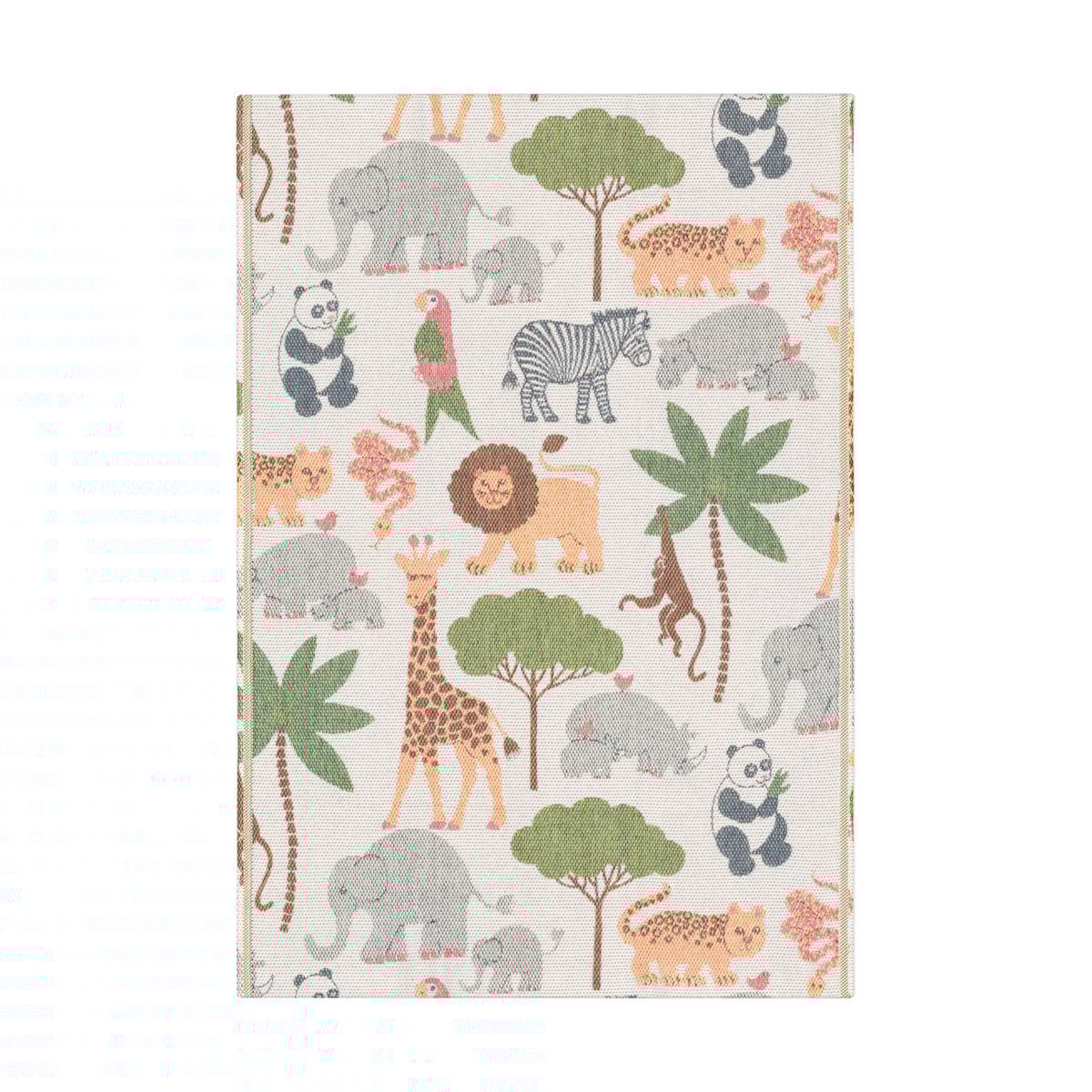 Ekelund Linneväveri Vilda Vänner baby blanket 72x105 cm Multi