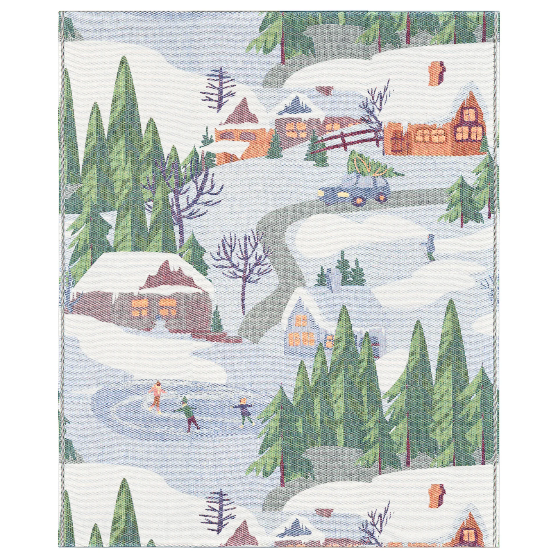 Vinterliv blanket 140x170 cm, multi Ekelund Linneväveri