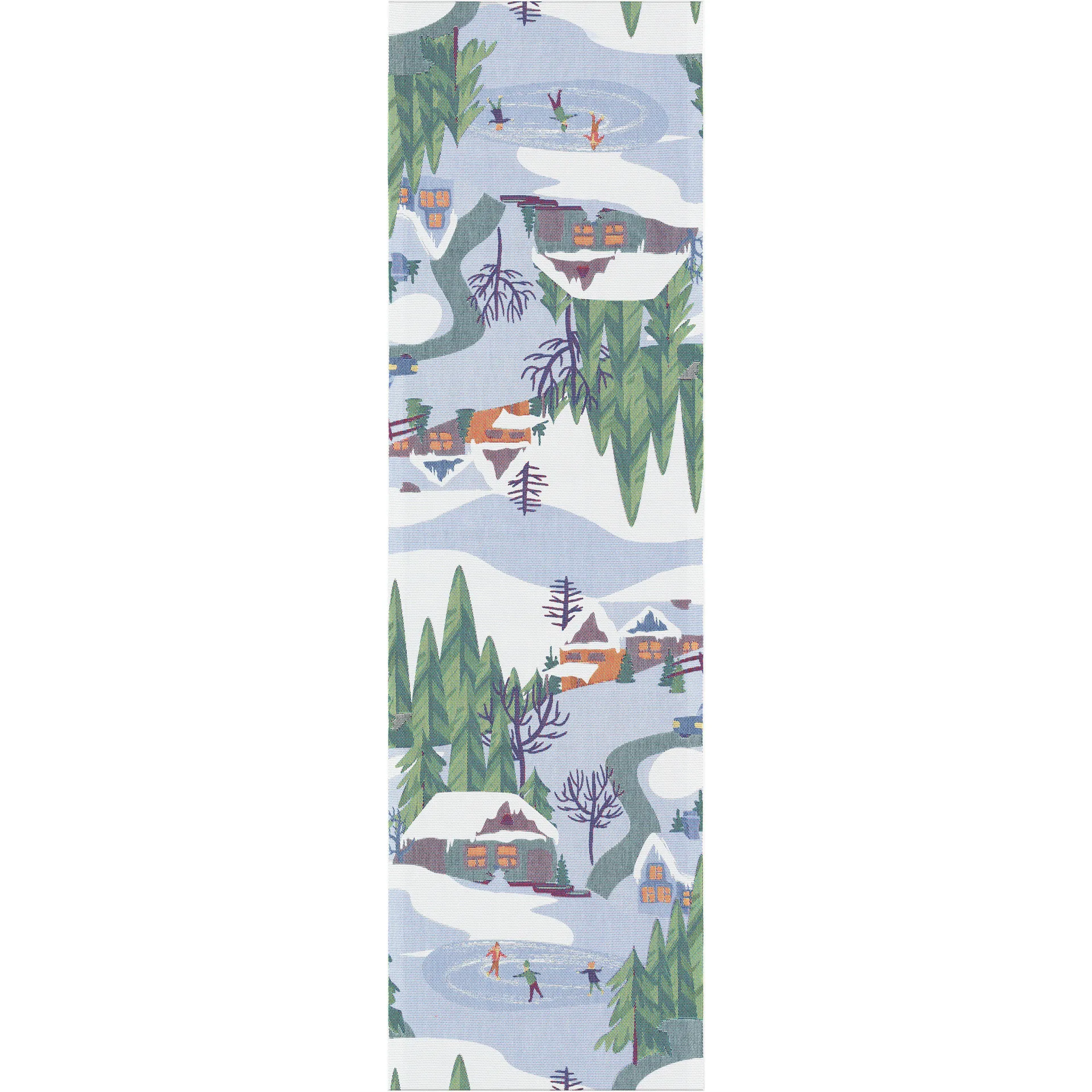 Vinterliv table runner 35x120 cm, multi Ekelund Linneväveri