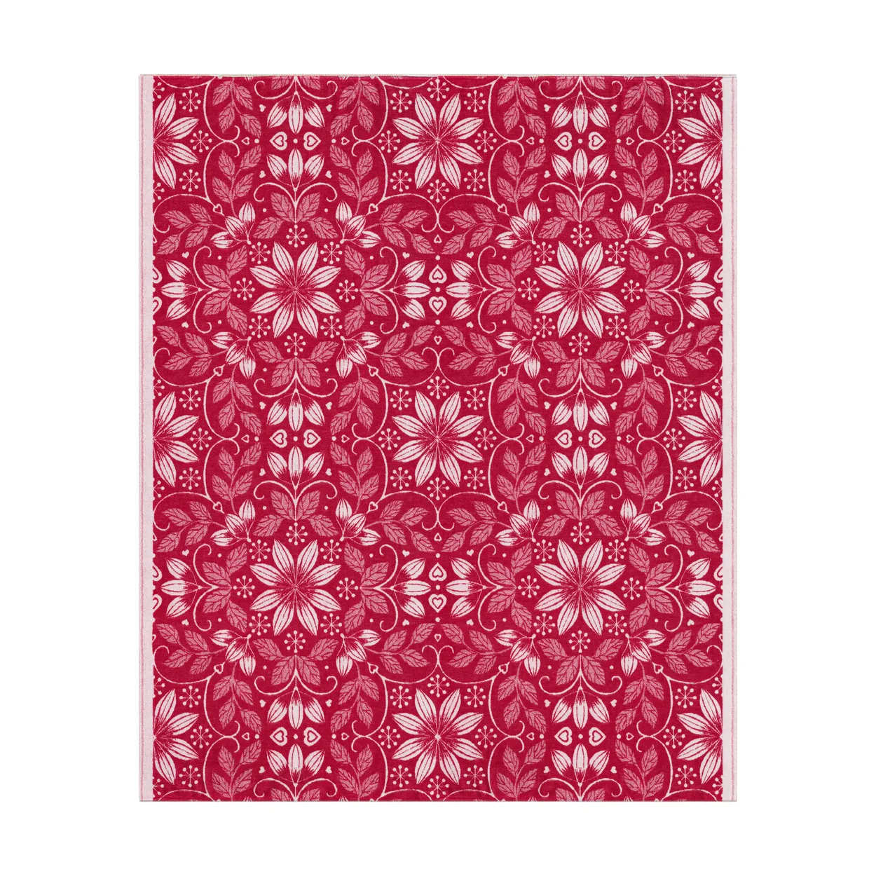 Ekelund Linneväveri Warm cotton blanket 140x170 cm Red