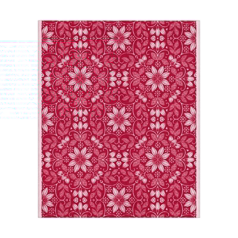 Ekelund Linneväveri Warm cotton blanket 140x170 cm Red