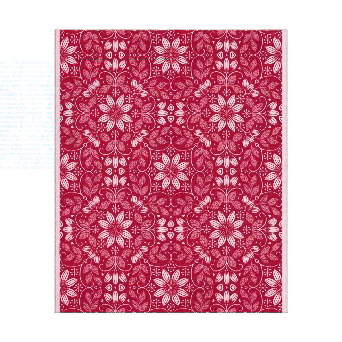 Ekelund Linneväveri Warm cotton blanket 140x170 cm Red