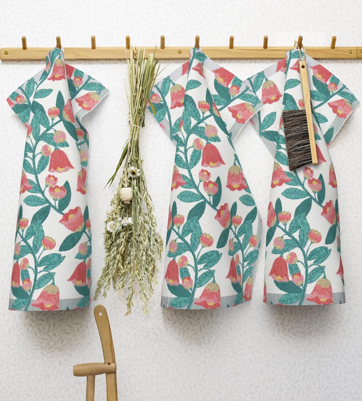 Waveflower kitchen towel, 35x50 cm Ekelund Linneväveri
