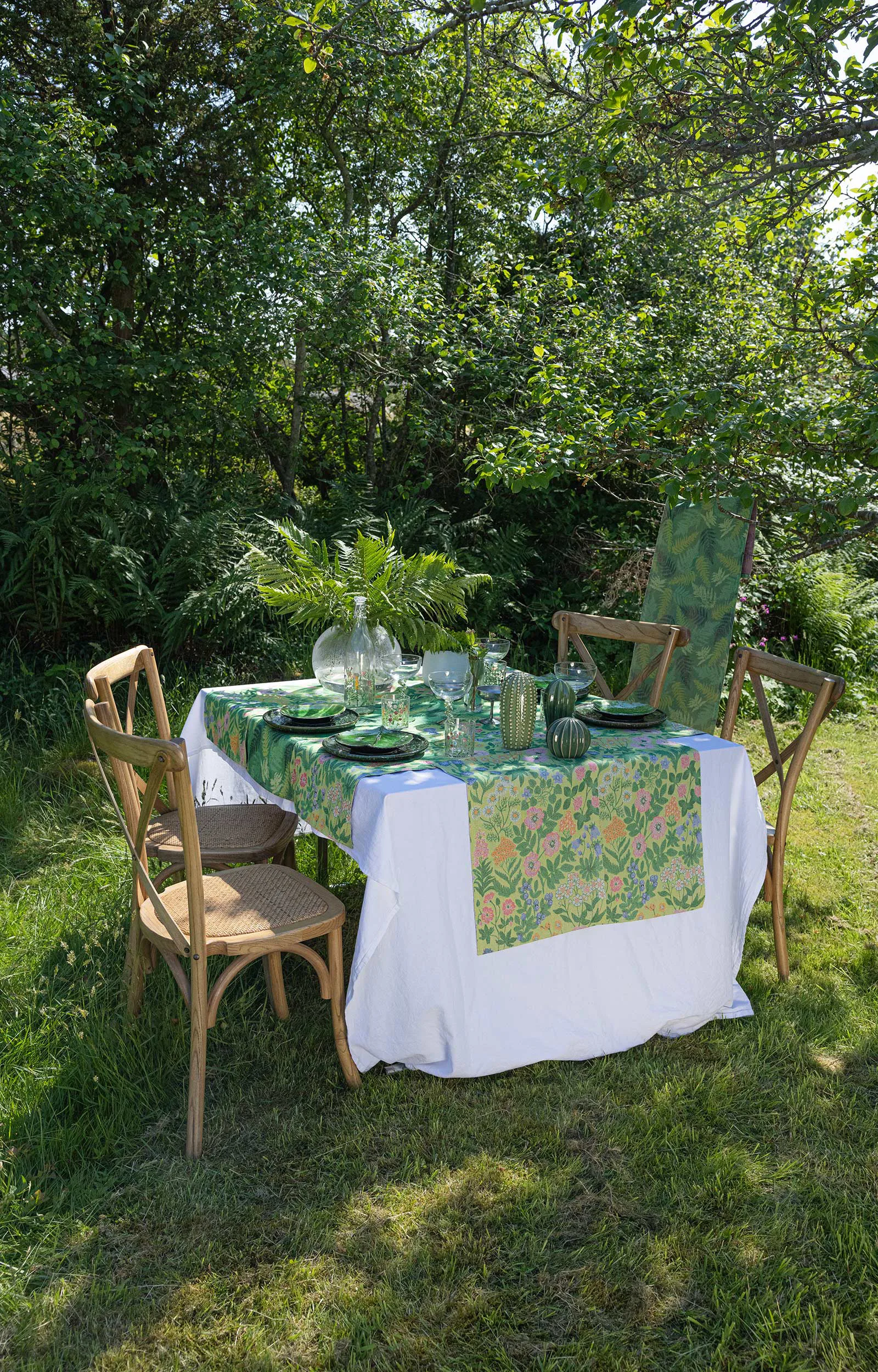 Wildflower cotton blanket 140x170 cm, Multi Ekelund Linneväveri