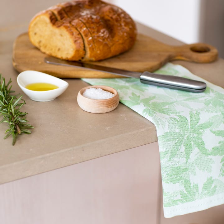 Wood anemone kitchen towel 35x50 cm - light green - Ekelund Linneväveri