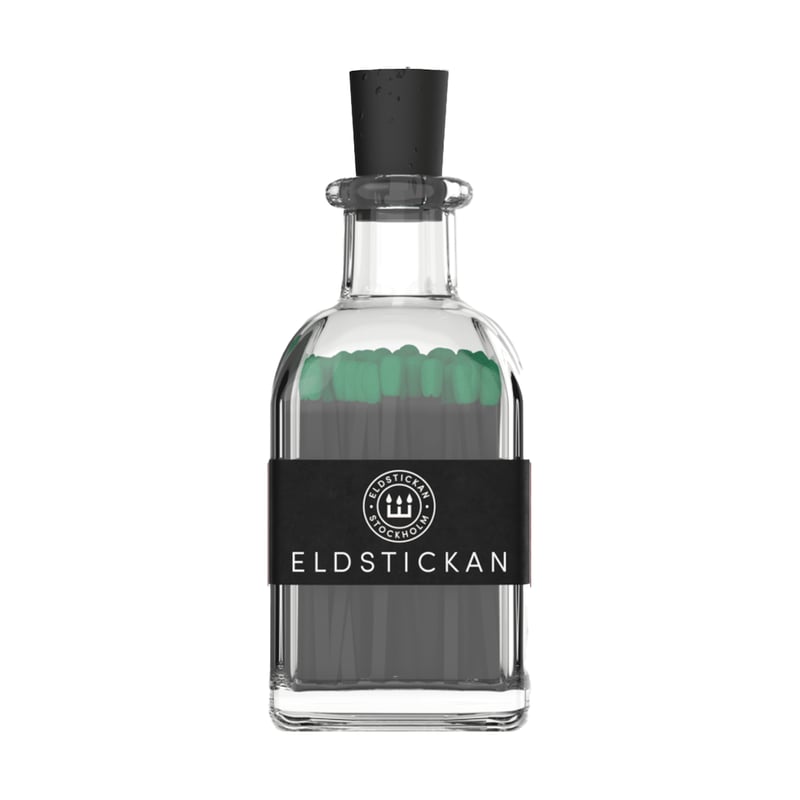 Eldstickan Small Eldstickan matchbox with 60 matches Emerald