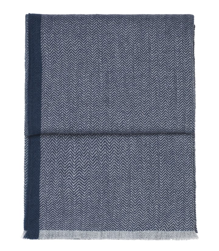 Herringbone throw 130x190 cm - dark blue-grey - Elvang Denmark