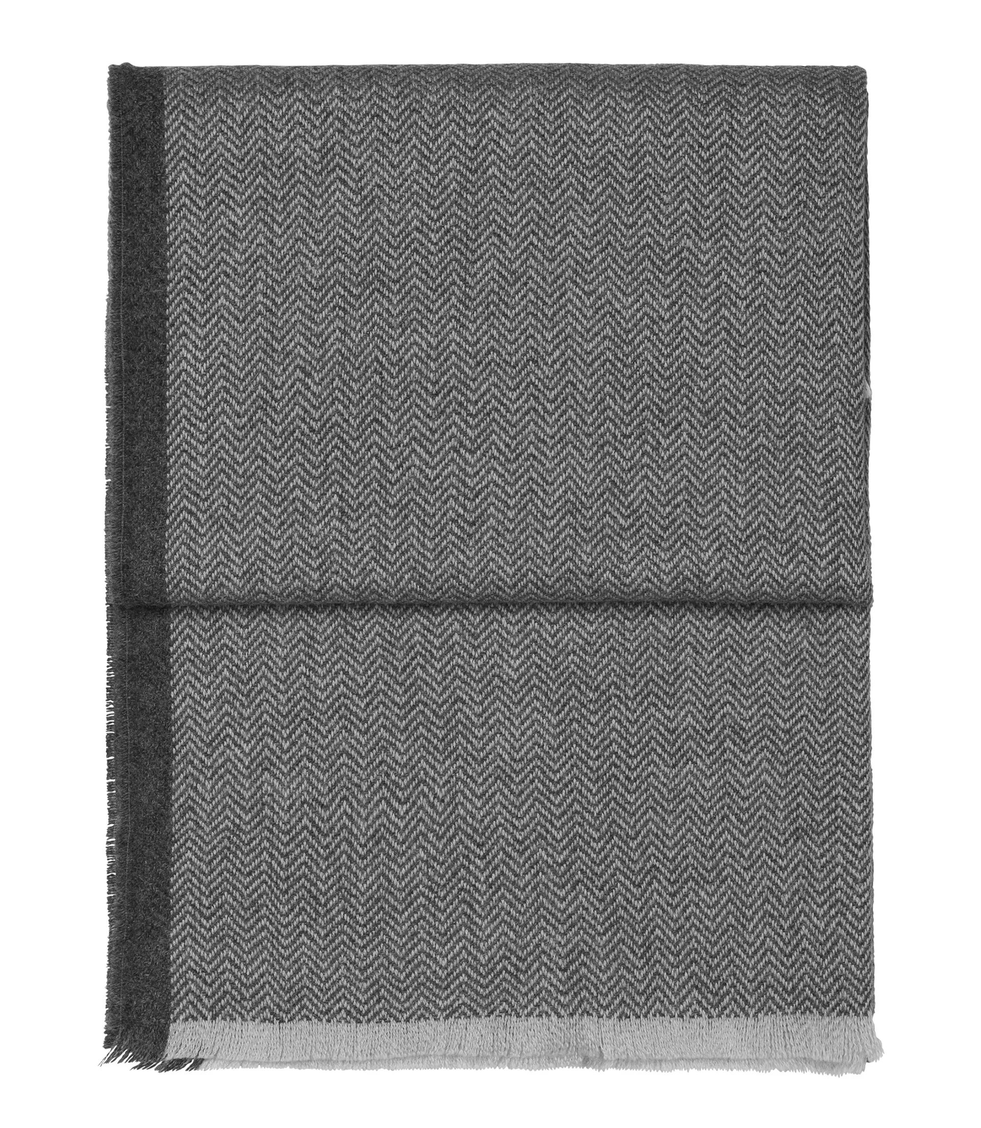 Herringbone throw 130x190 cm, light grey-grey Elvang Denmark