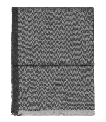 Herringbone throw 130x190 cm - light grey-grey - Elvang Denmark