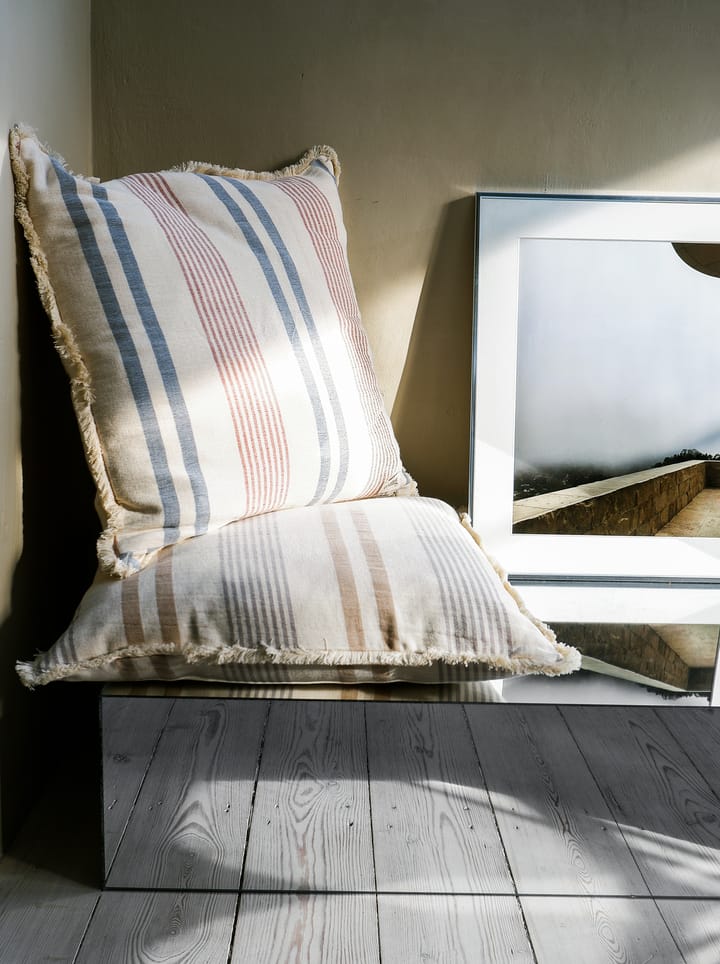 Iris cushion cover 50x50 cm - Blue-Rusty red - Elvang Denmark