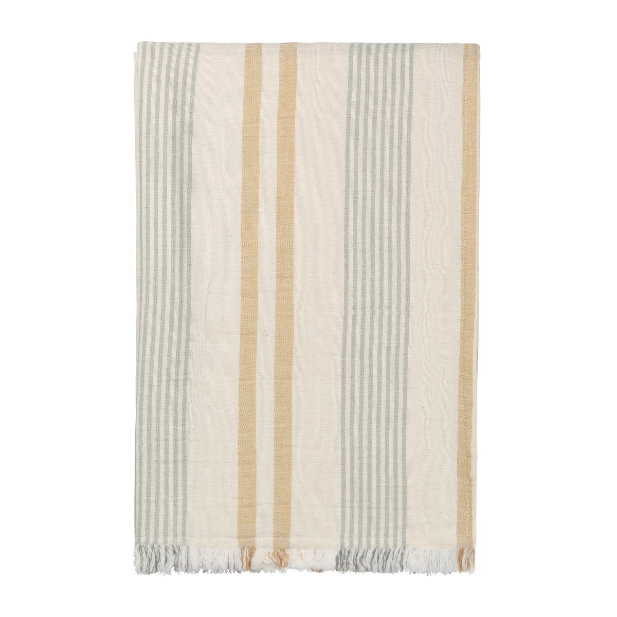 Elvang Denmark Iris throw 130x215 cm Yellow-Green | Scandinavian Design | Cotton blankets & throws | Green