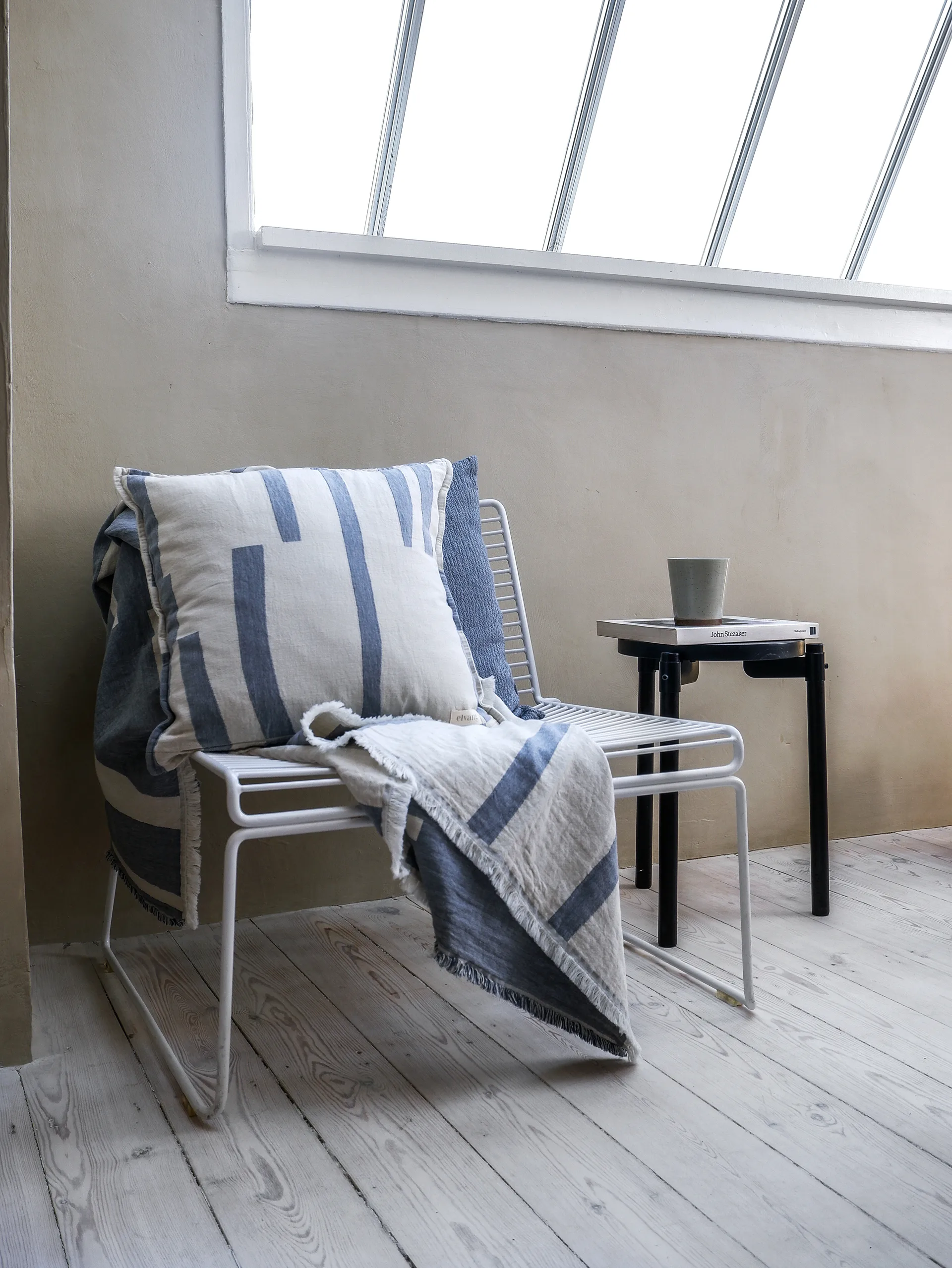 Lyme Grass cushion cover 50x50 cm, Blue Elvang Denmark