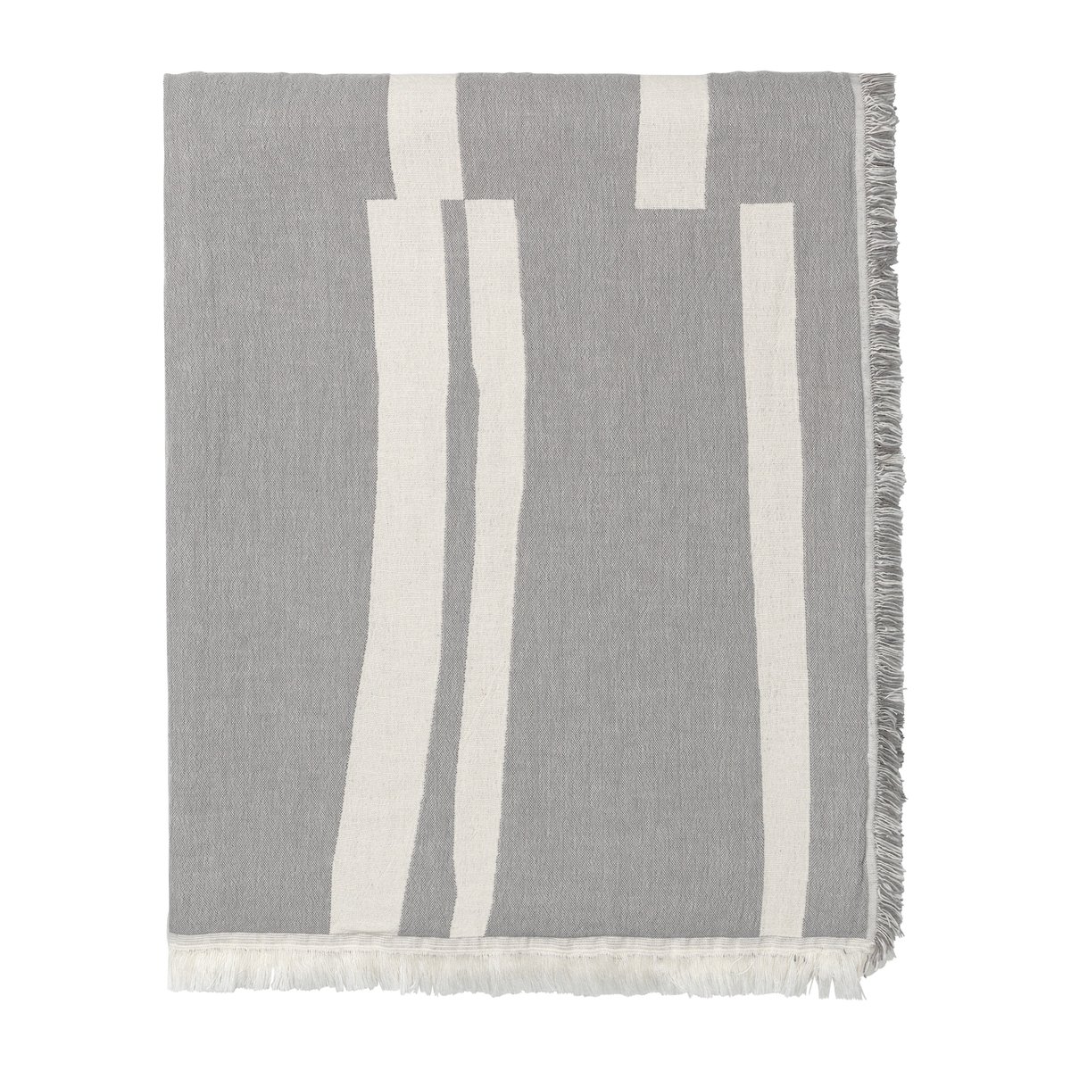 Elvang Denmark Lyme Grass throw 130x180 cm Grey | Scandinavian Design | Cotton blankets & throws | Grey