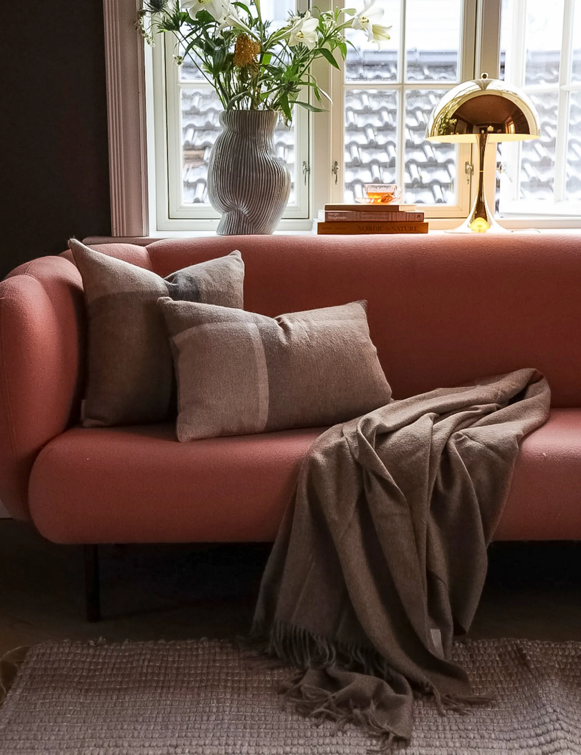 Manhattan pillowcase 40x60 cm, Beige Elvang Denmark