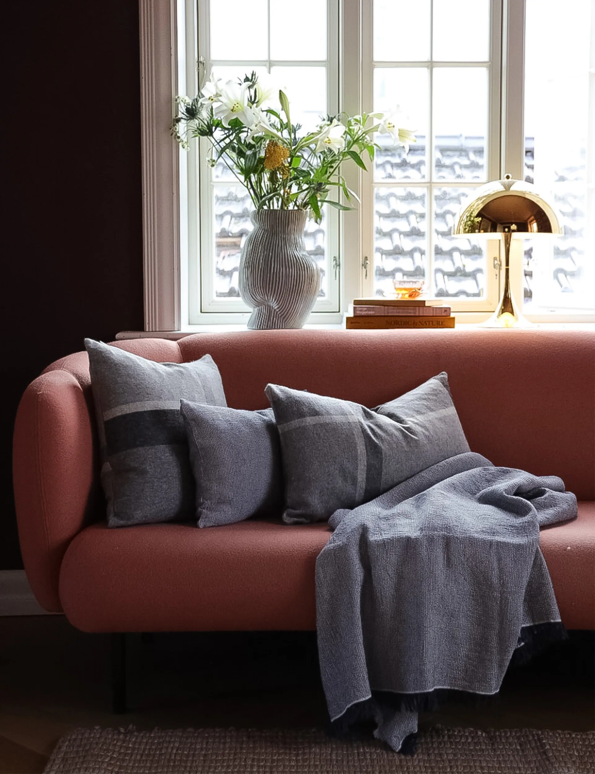 Manhattan pillowcase 50x50 cm, Grey Elvang Denmark