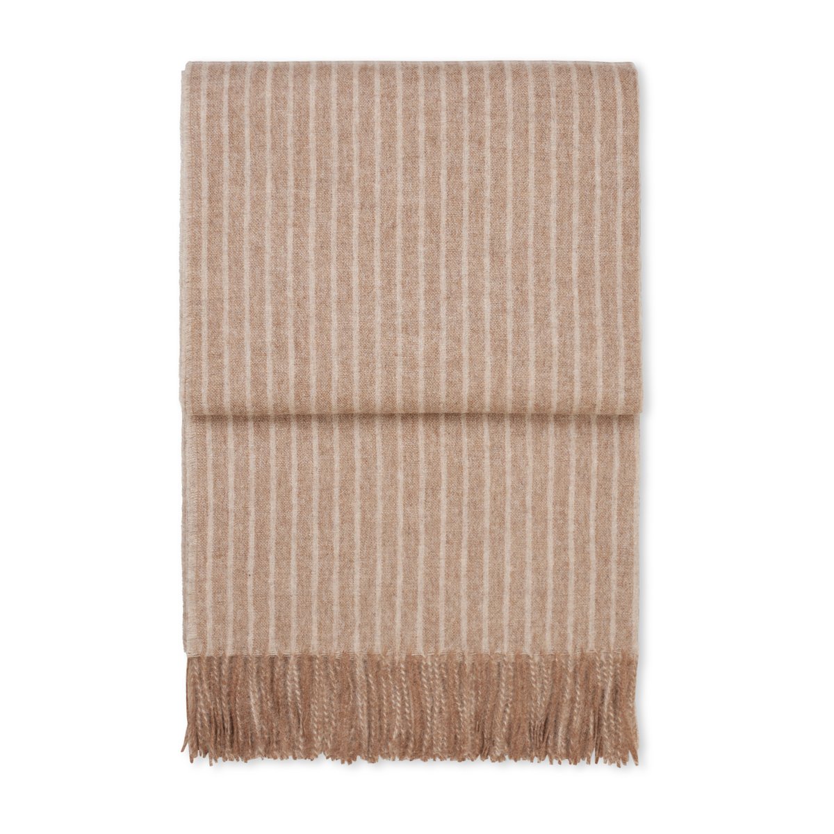 Elvang Denmark Stripes throw 130x200 cm Camel | Scandinavian Design | Cotton blankets & throws | Beige