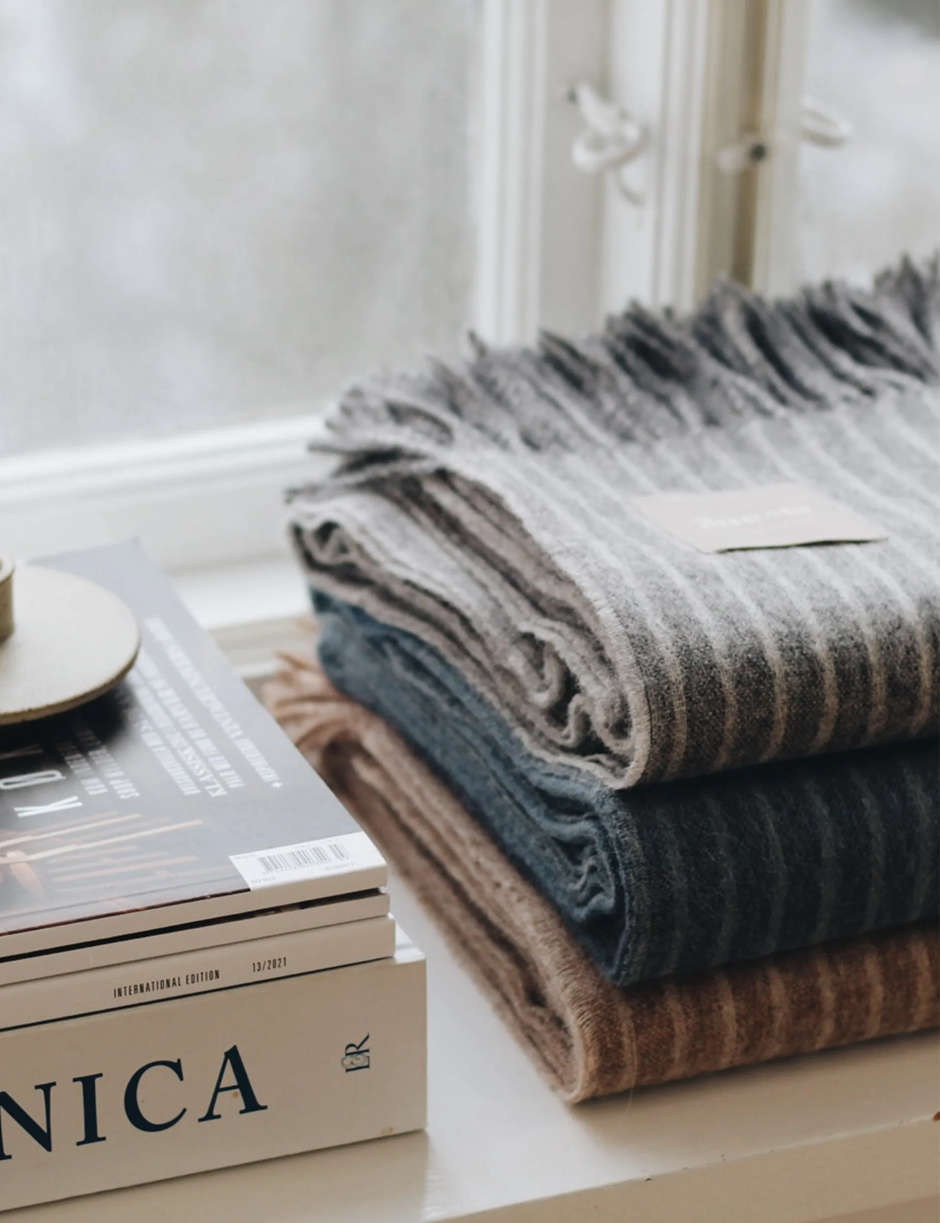 Stripes throw 130x200 cm, Camel Elvang Denmark