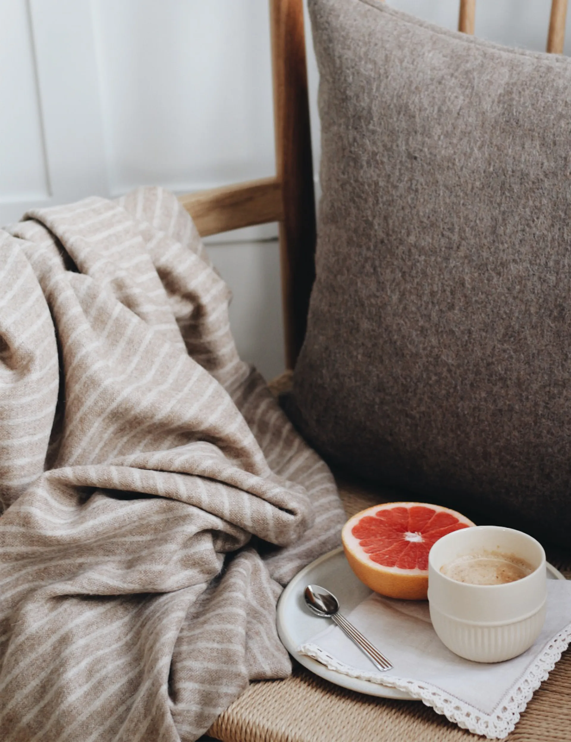 Stripes throw 130x200 cm, Camel Elvang Denmark