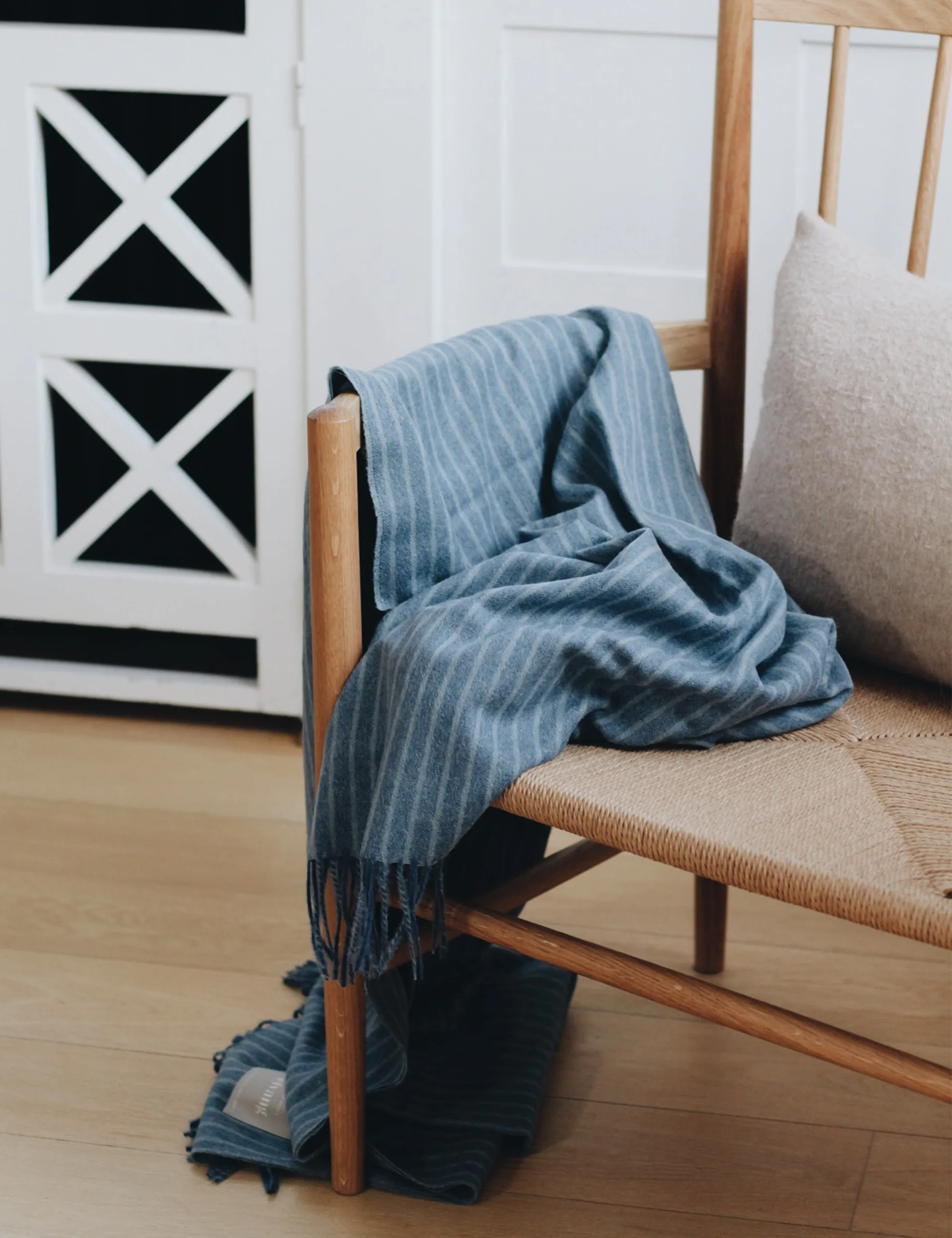 Stripes throw 130x200 cm, Mirage blue Elvang Denmark