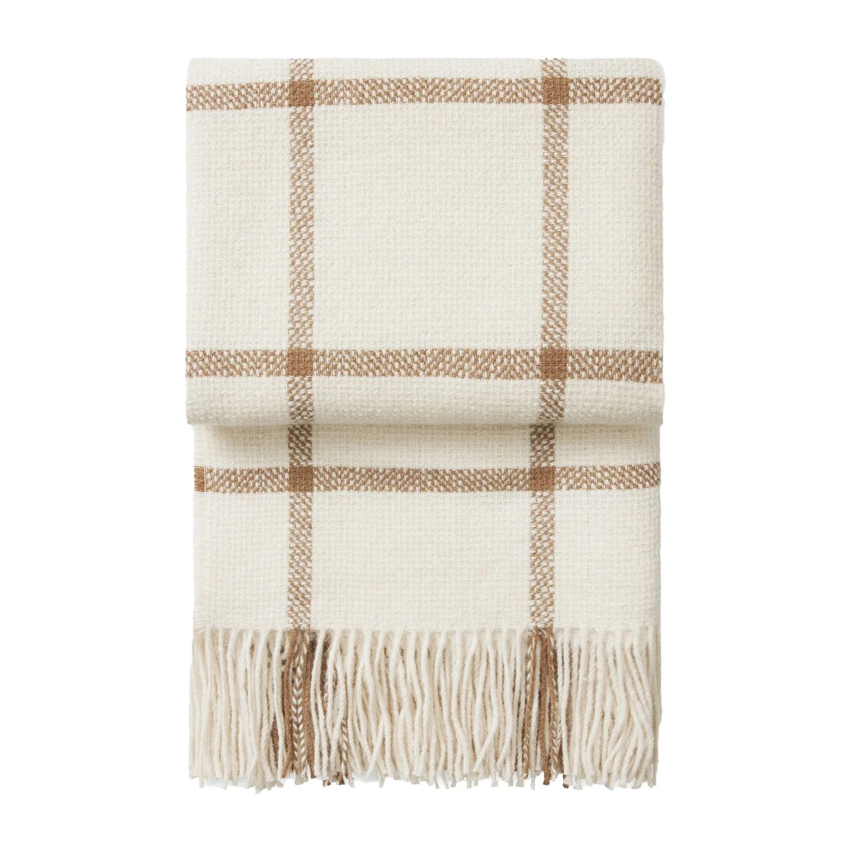 Elvang Denmark Tartan throw 130x190 cm Ivory | Scandinavian Design | Wool blankets & throws | White