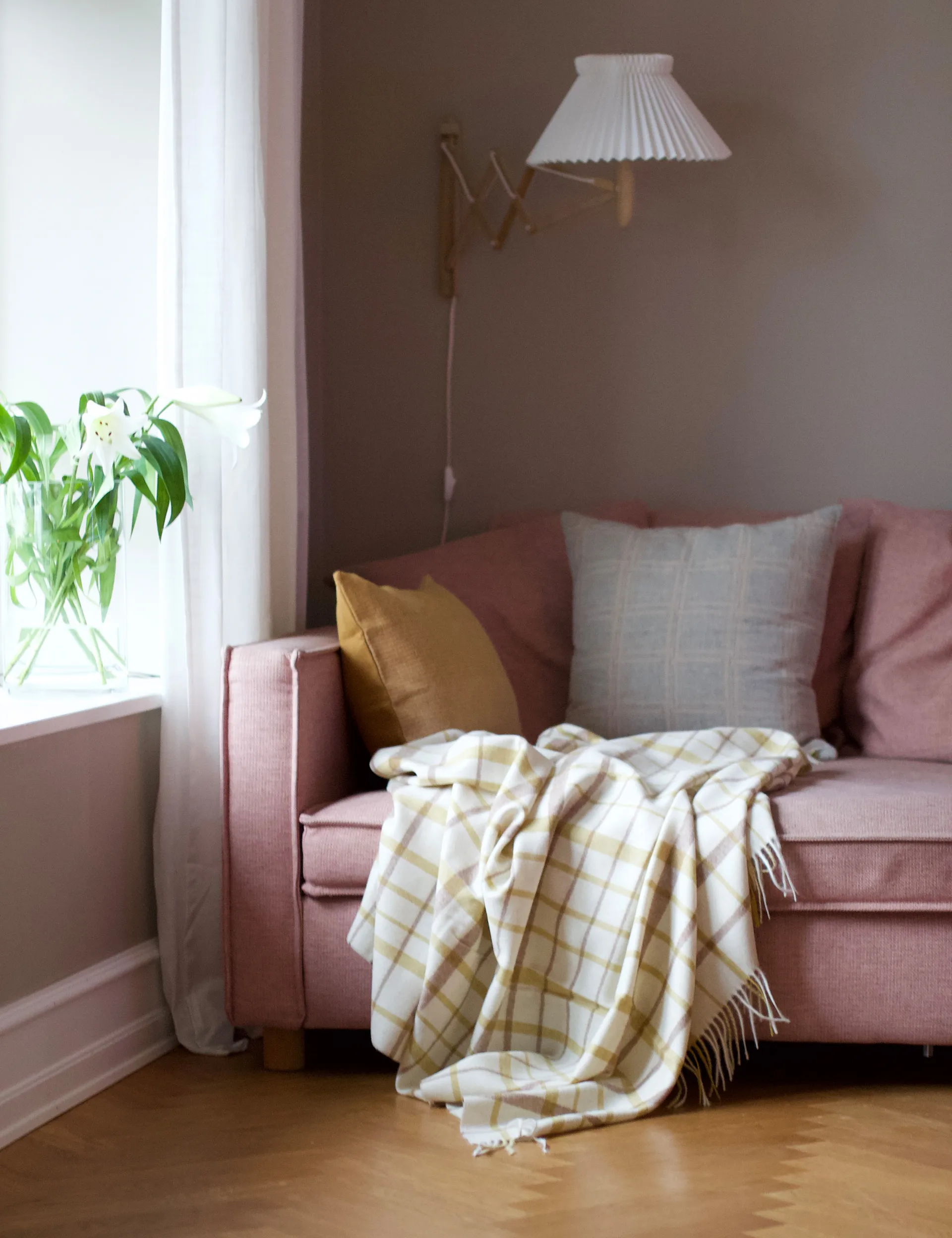 Tweed throw 130x200 cm, Light yellow Elvang Denmark