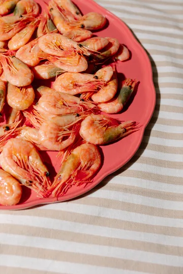 Emile Henry Madeleine serving platter - Bubblegum, round - Emile Henry