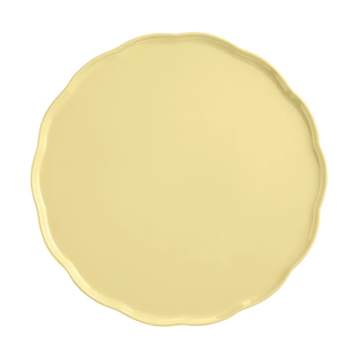 Emile Henry Madeleine serving platter - Vanilla, round - Emile Henry