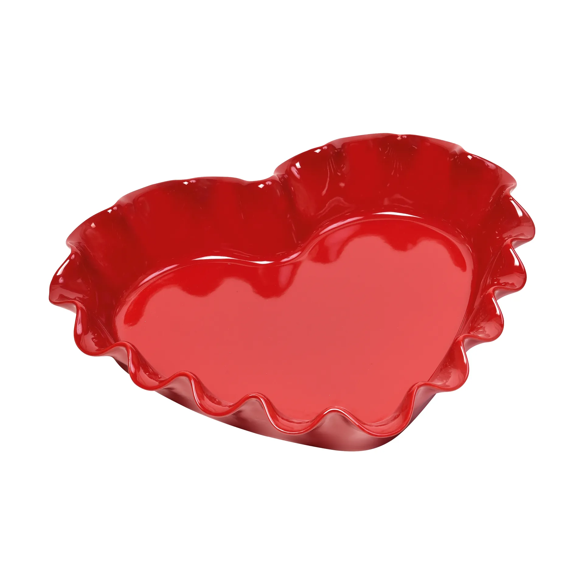 Emile Henry pie dish heart 1.5 L, Red Emile Henry