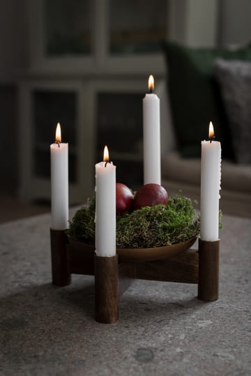 Ernst advent candle holder Ø22x8 cm - Dark brown - ERNST