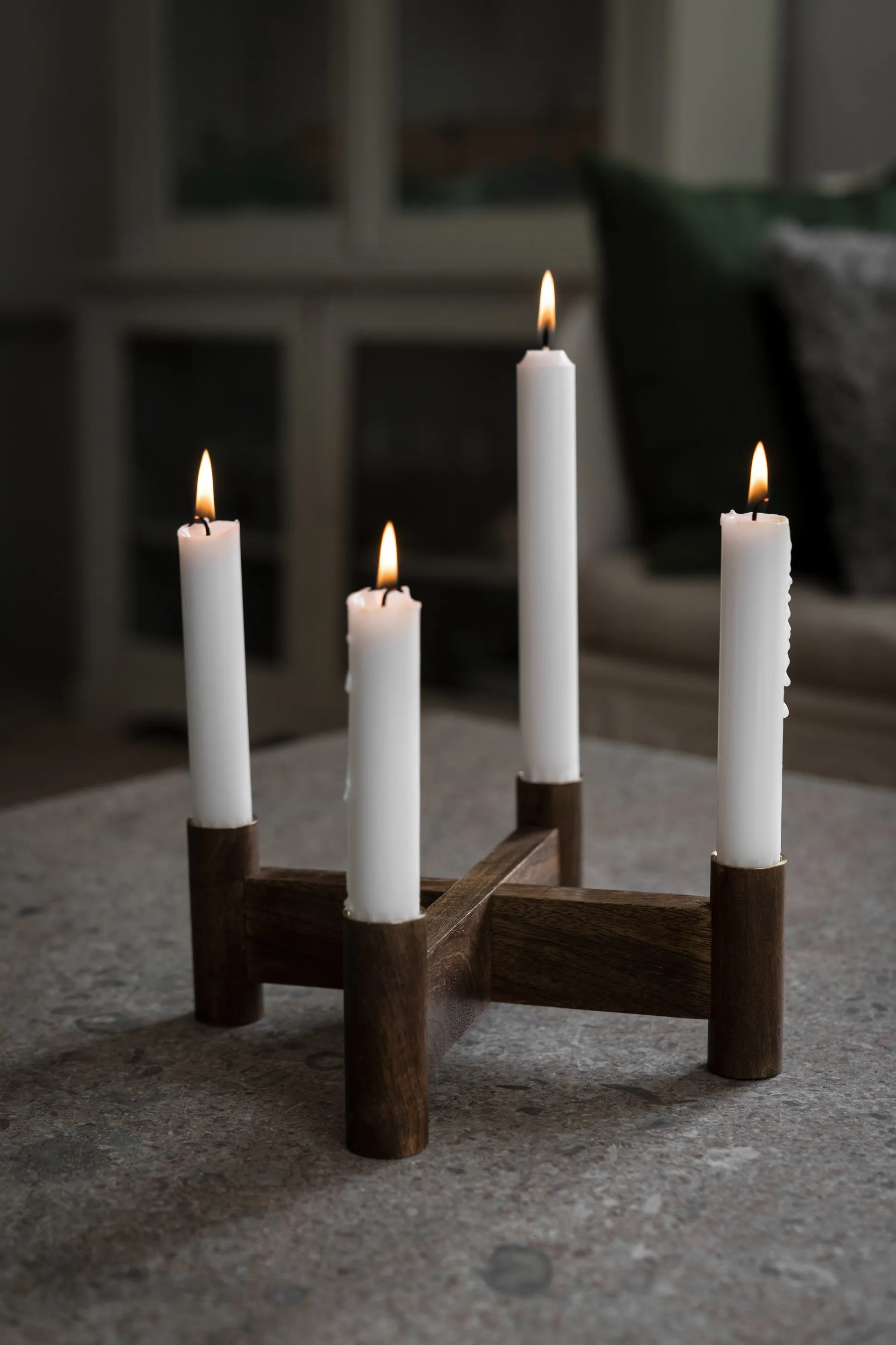 Ernst advent candle holder Ø22x8 cm, Dark brown ERNST