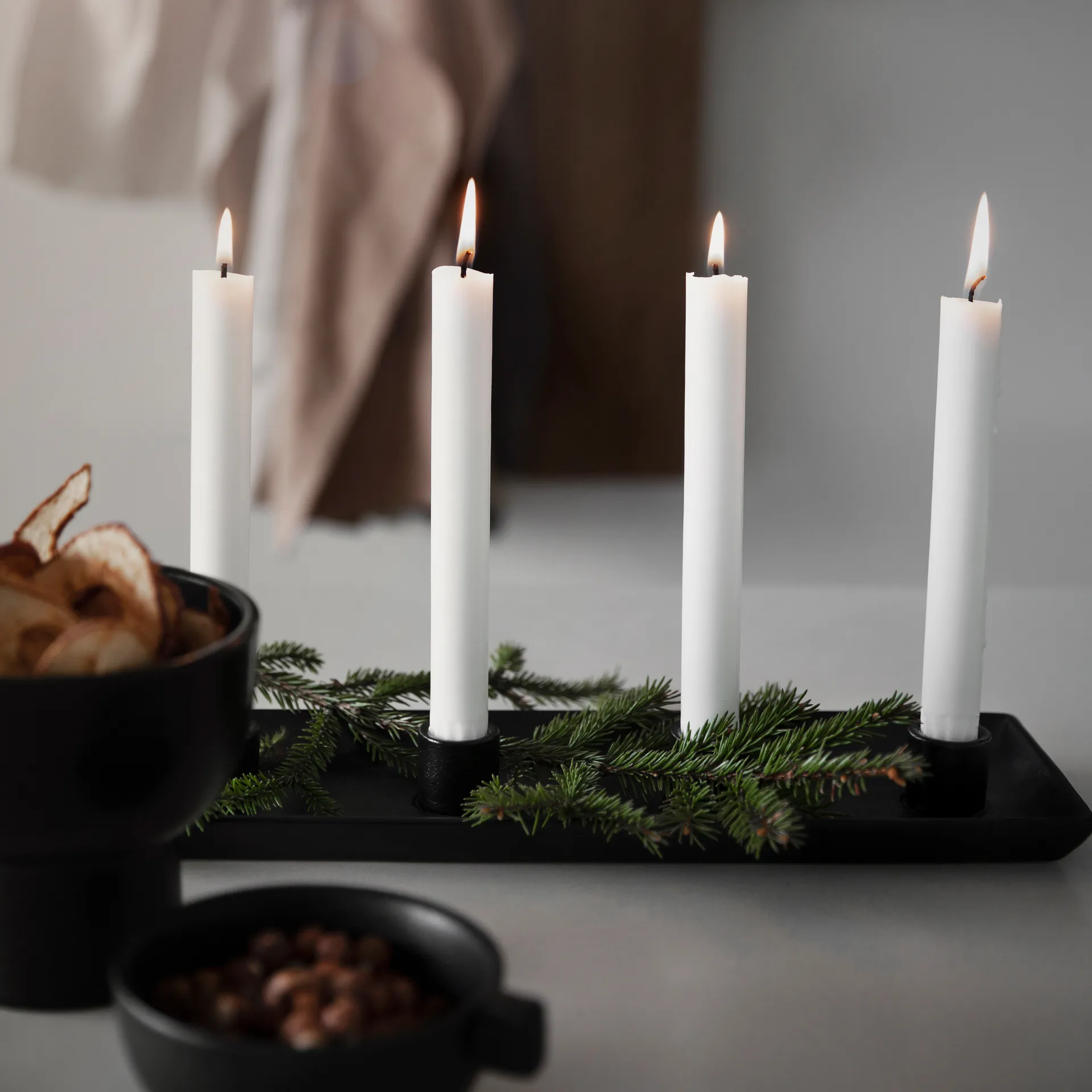 Ernst advent candle rectangular, black ERNST