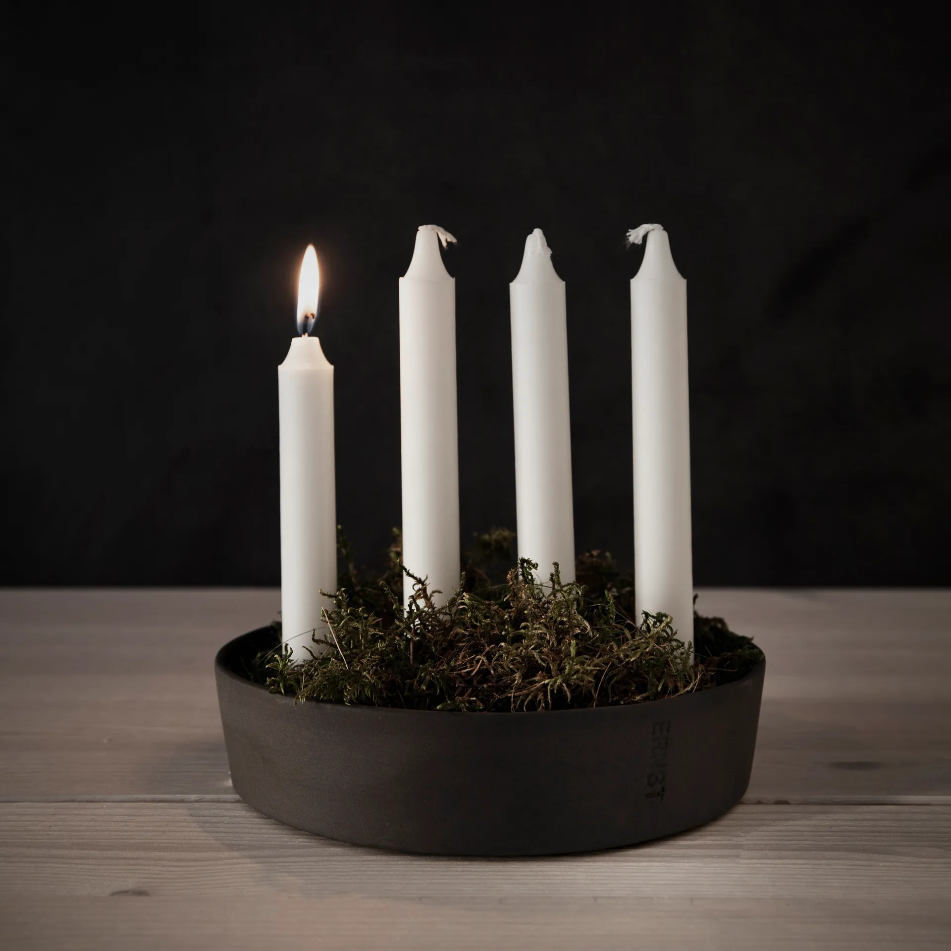Ernst Advent candle stone, dark grey ERNST