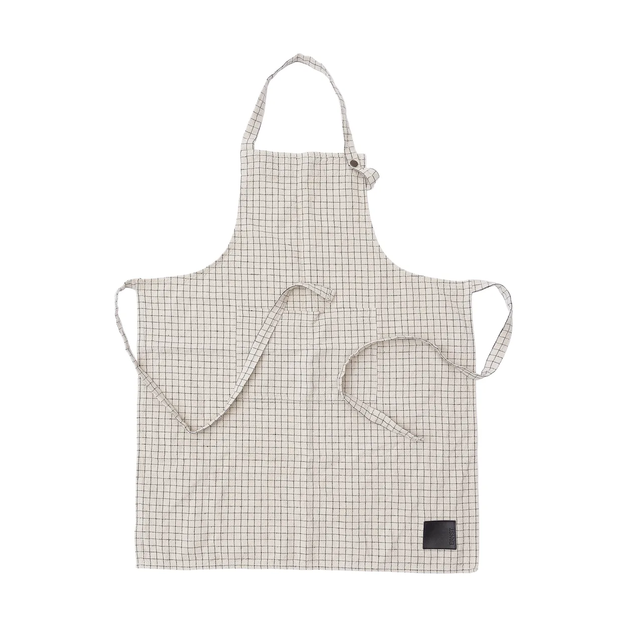 Ernst apron checkered Nature-black | Scandinavian Design | Aprons | Beige