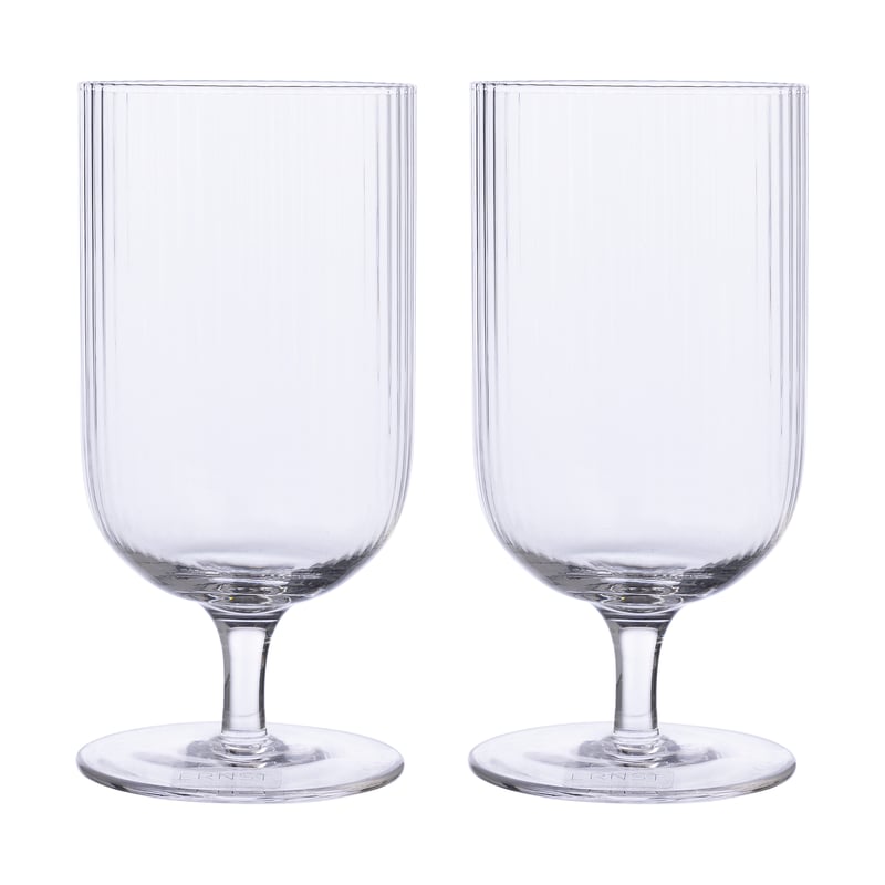 ERNST Ernst beer glass ribbed 2-pack Clear