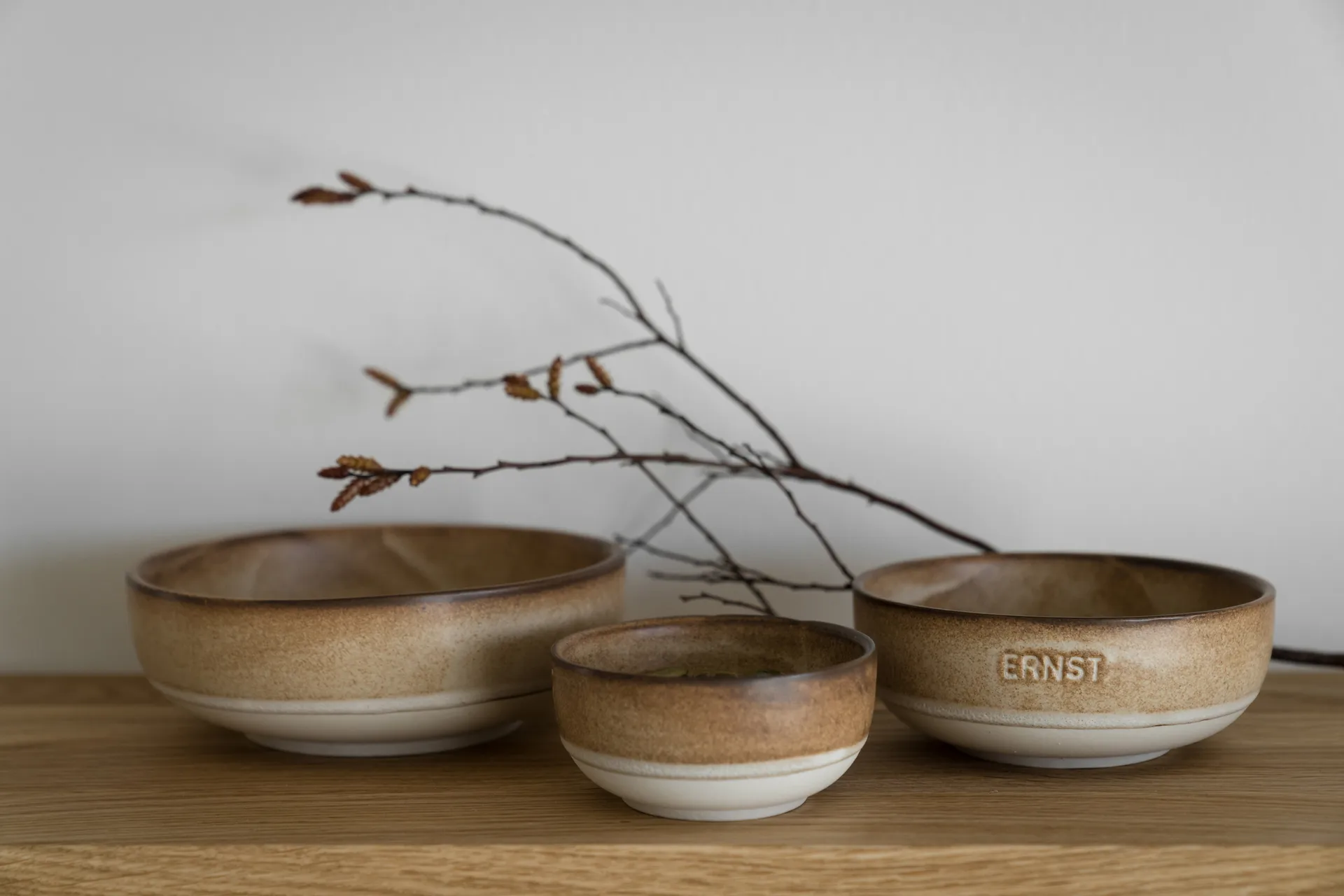 Ernst bowl, Brown-natural bottom, Ø8 cm ERNST