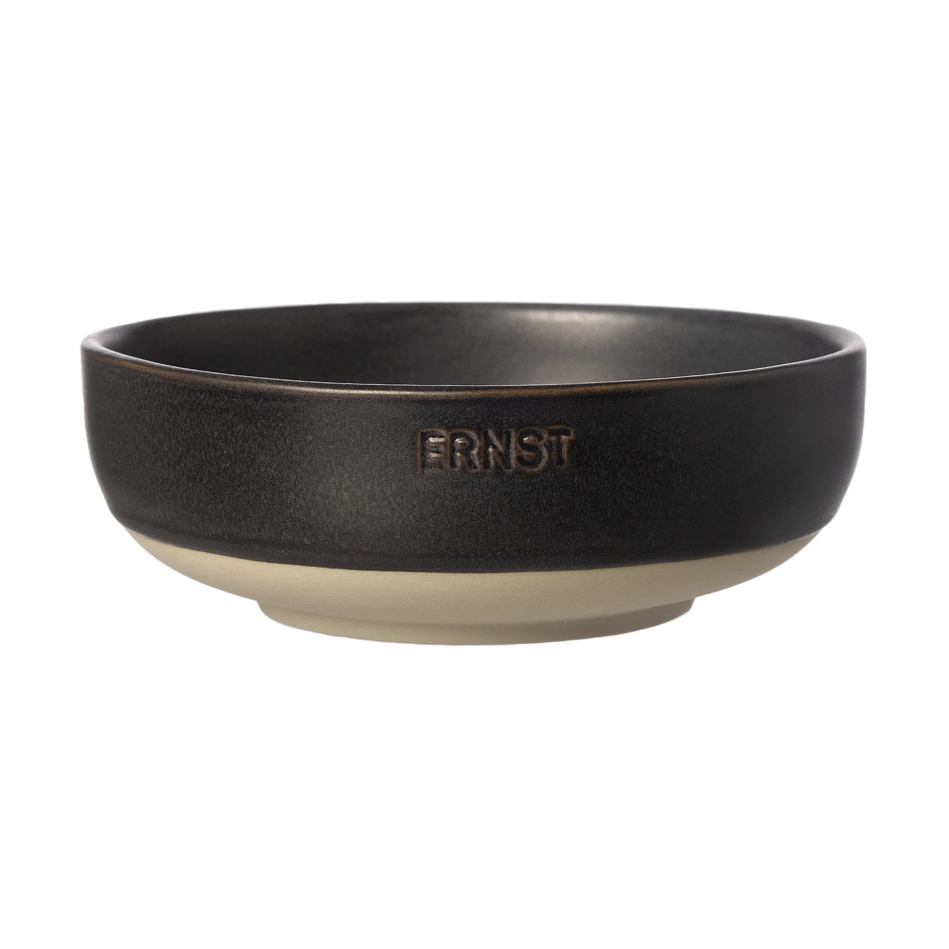 Ernst bowl, Matte black-natural base, Ø14 cm ERNST