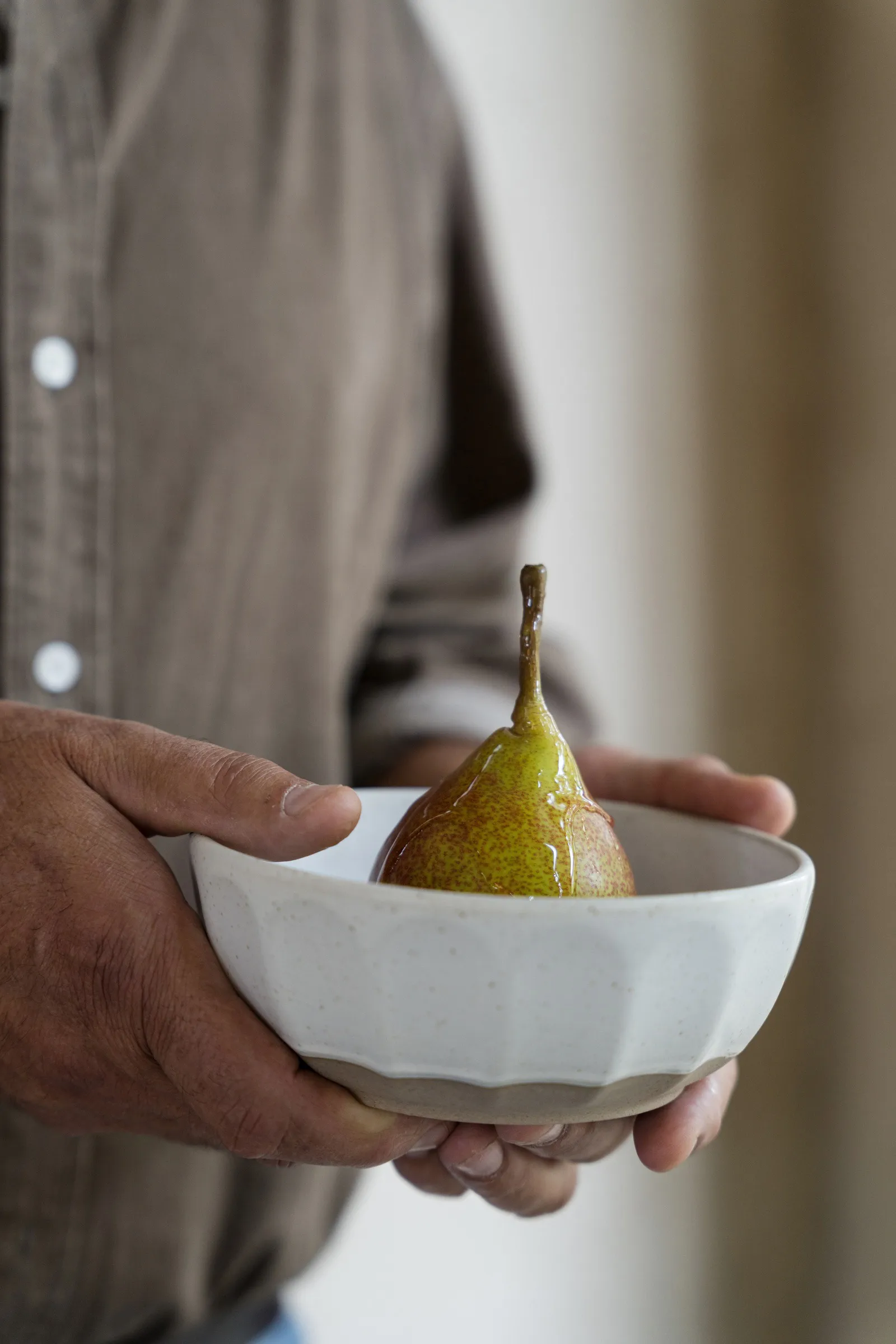 Ernst bowl stoneware, White-nature, Ø16 cm ERNST