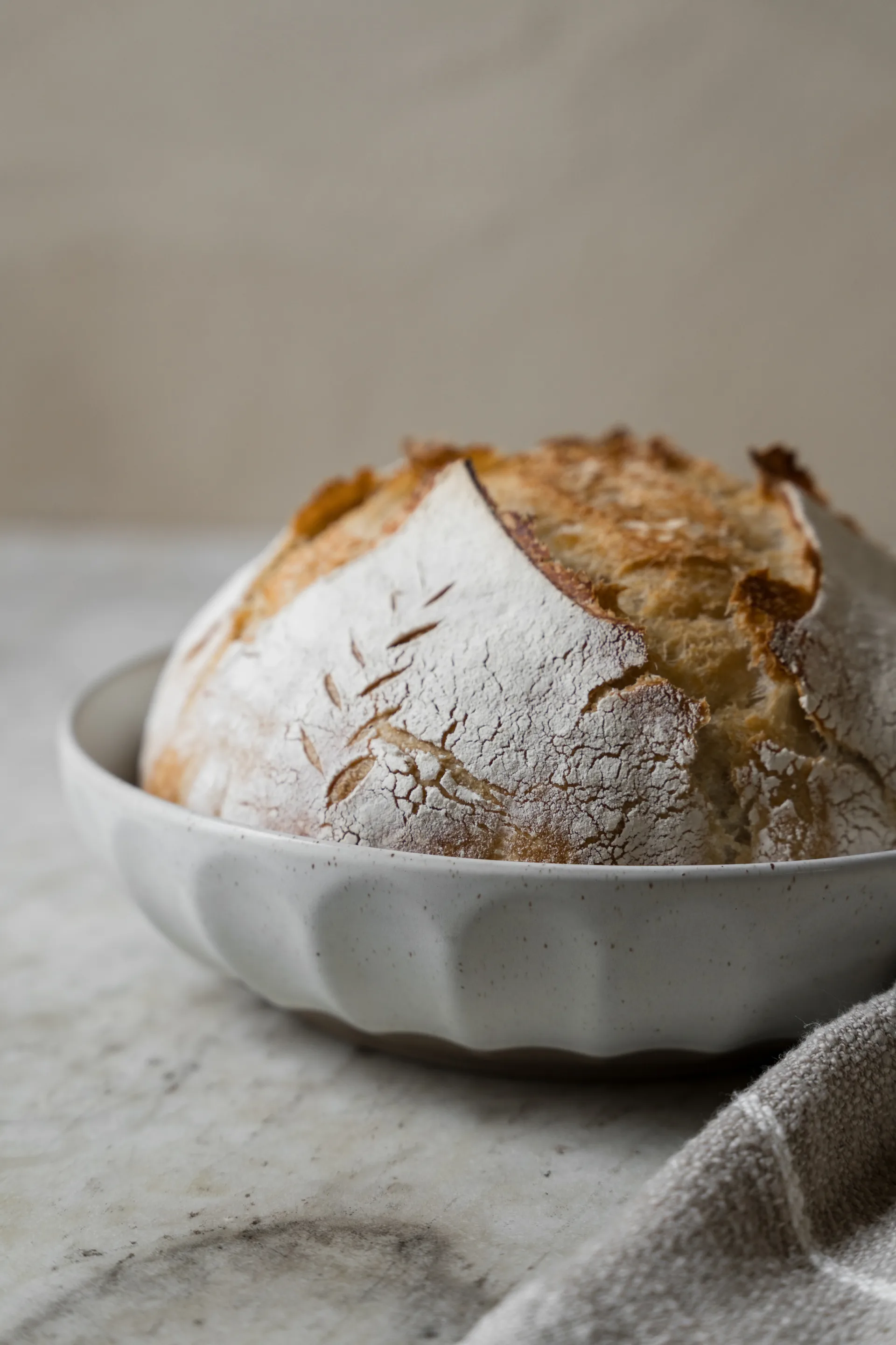 Ernst bowl stoneware, White-nature, Ø24 cm ERNST