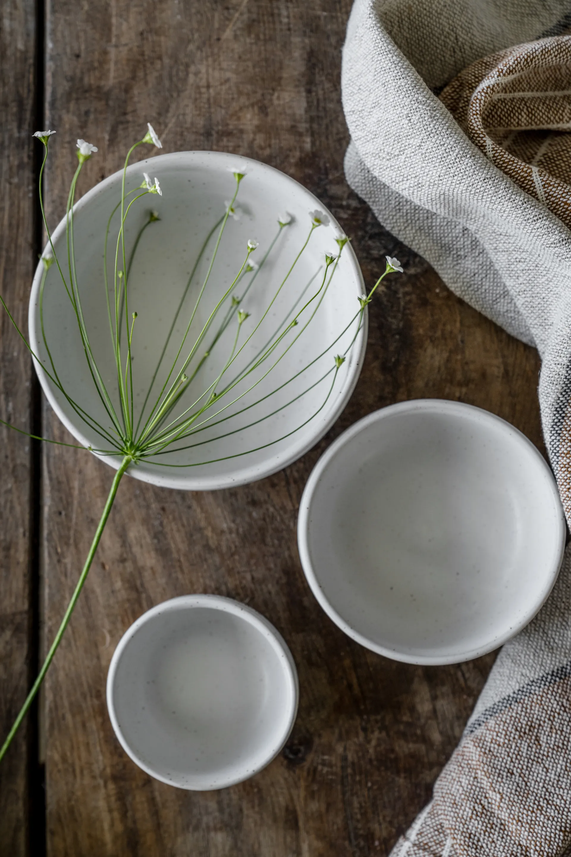Ernst bowl, White-natural base, Ø11 cm ERNST