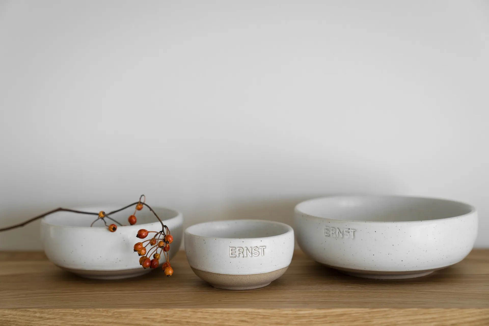 Ernst bowl, White-natural base, Ø8 cm ERNST