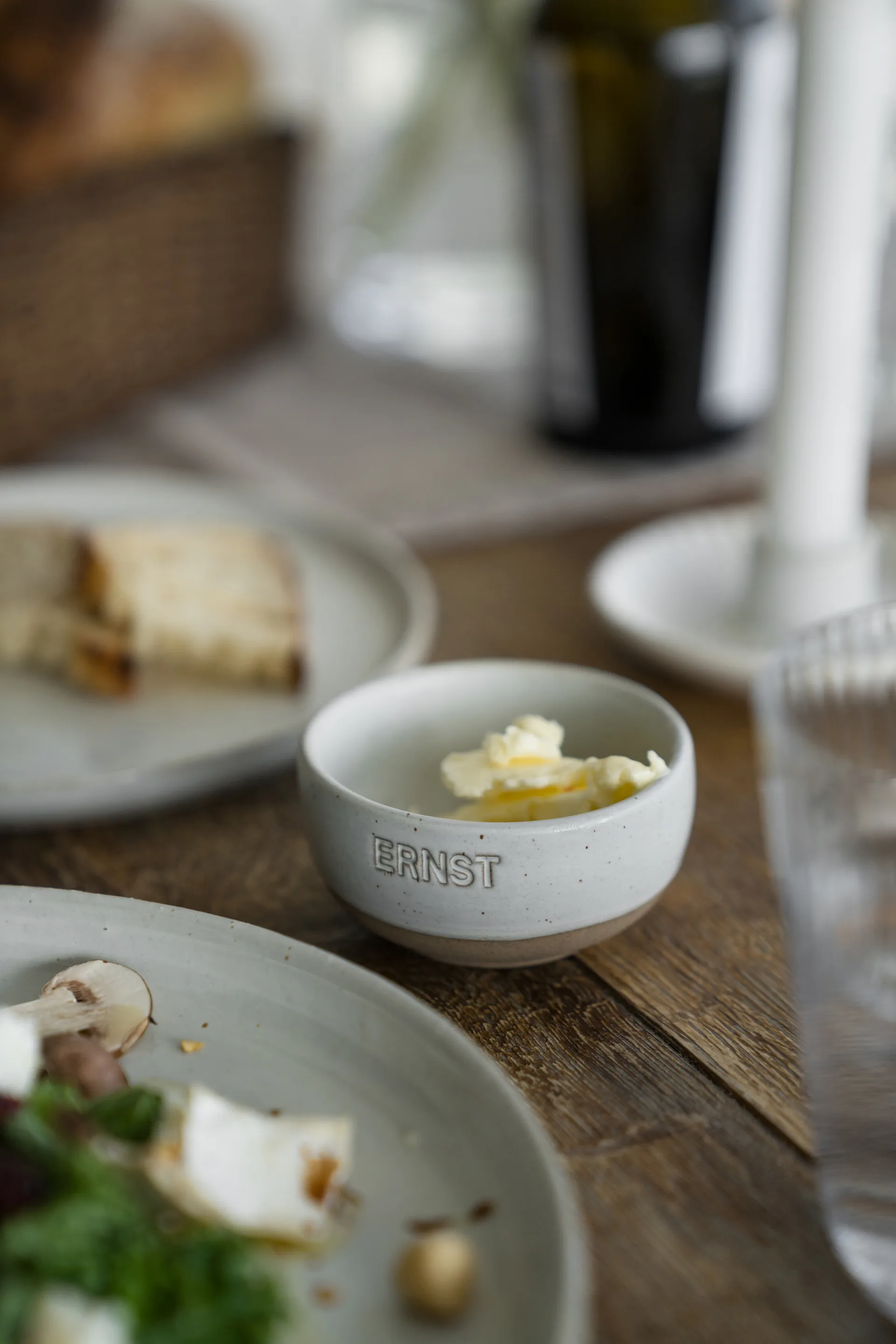 Ernst bowl, White-natural base, Ø8 cm ERNST