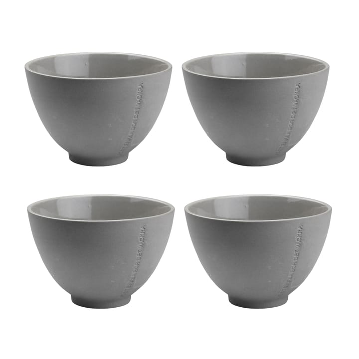 Ernst bowl with quote 4-pack - grey - ERNST