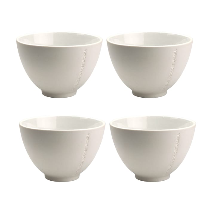 Ernst bowl with quote 4-pack - natural white - ERNST