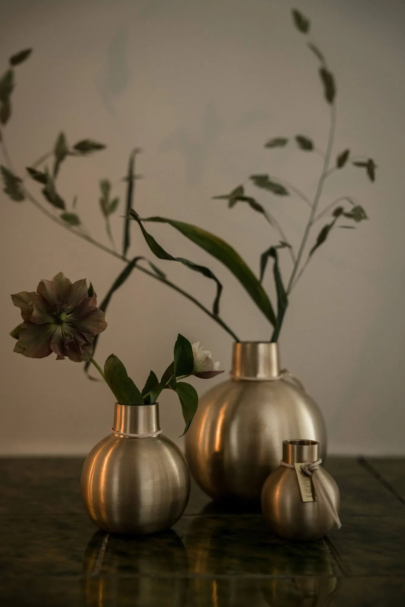 Ernst brass vase, Ø11x13 cm ERNST