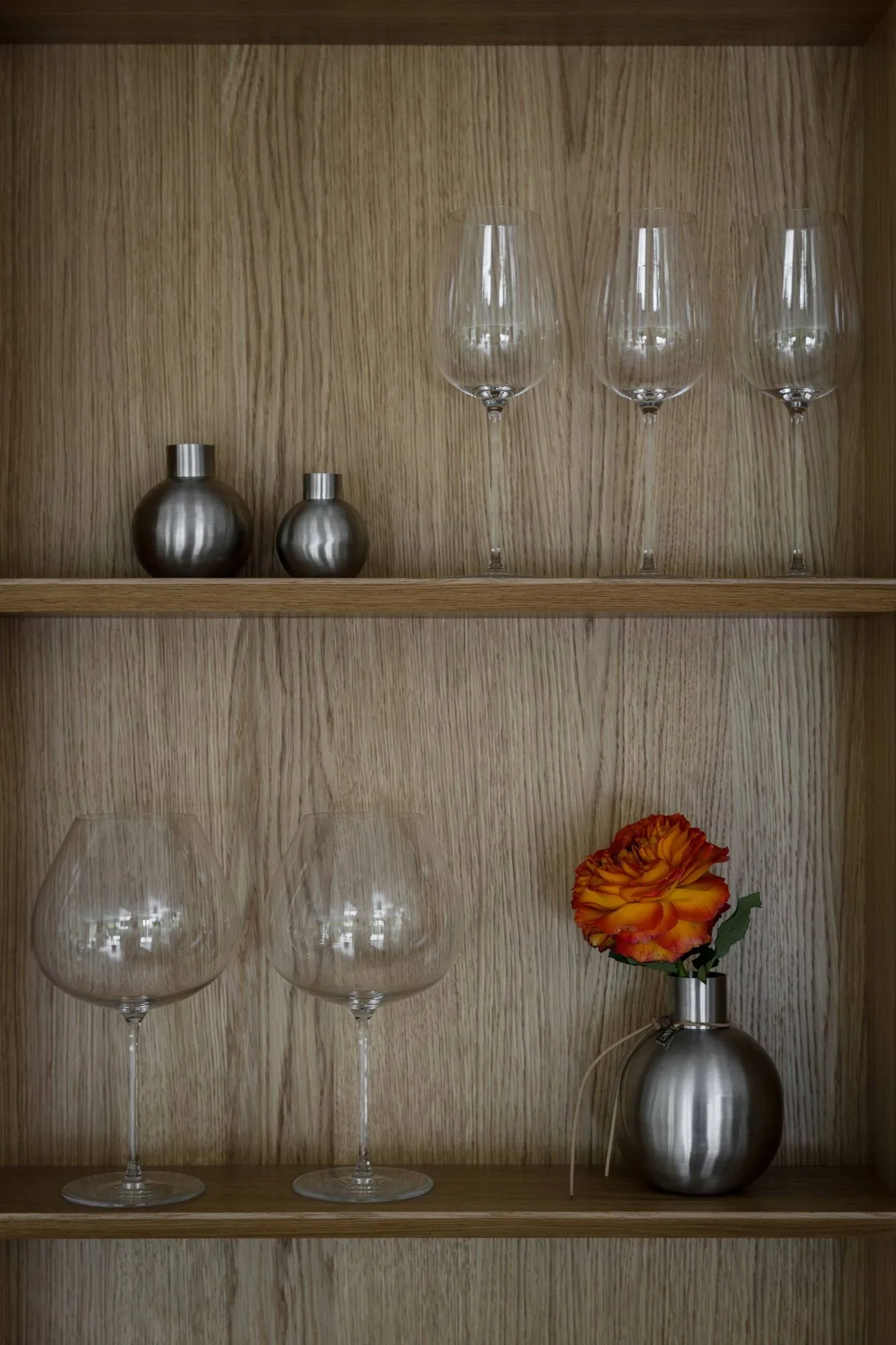 Ernst brushed steel vase, Ø5.5x7 cm ERNST