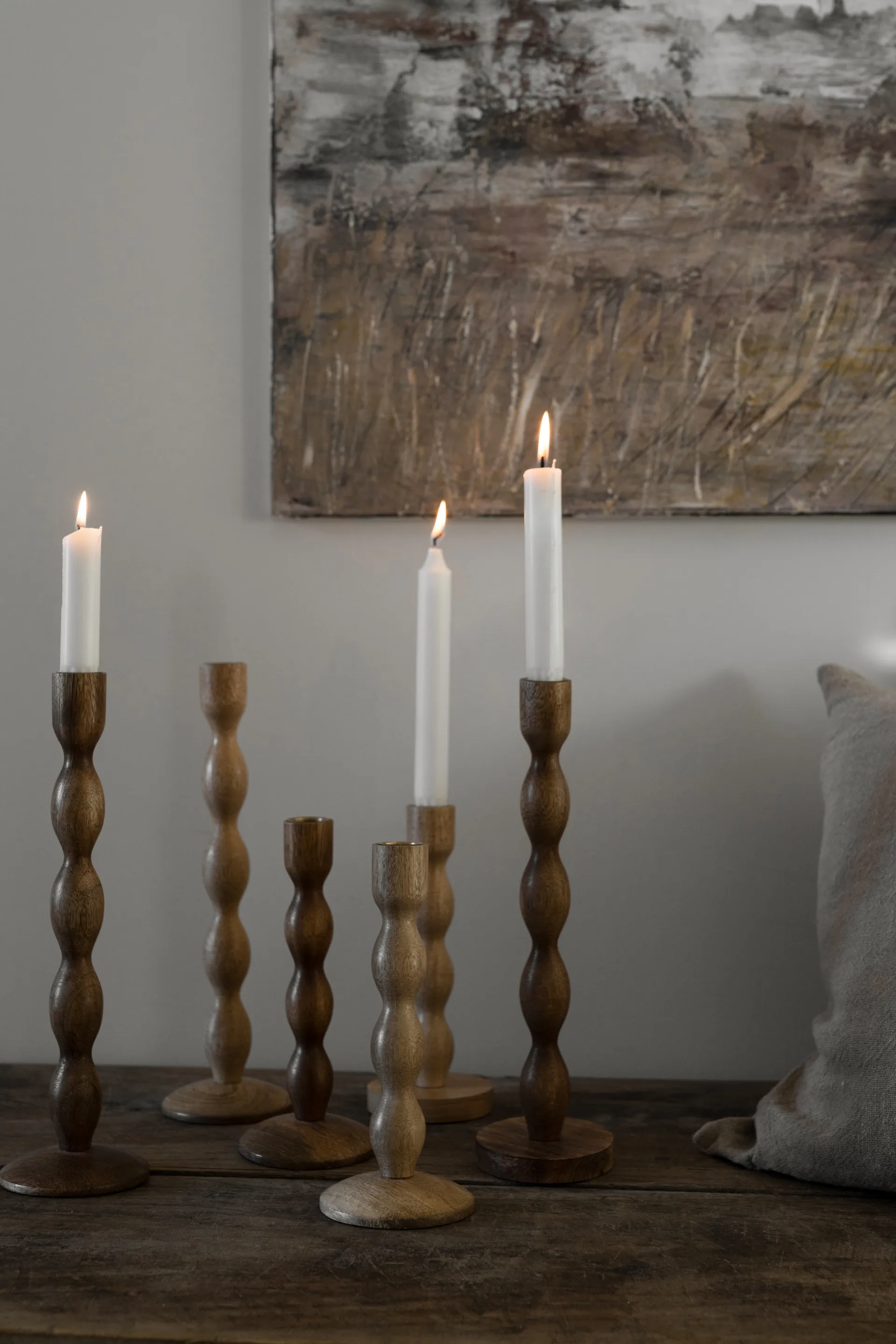 Ernst candle holder Ø9x31 cm, Dark brown ERNST