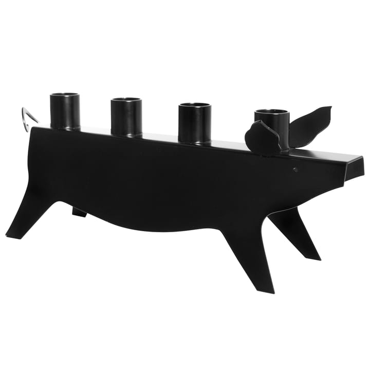 Ernst candle holder Christmas pig, large - black - ERNST